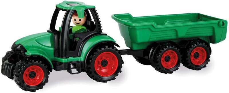 Lauksaimniecības traktors LENA ar piekabi un vadītāju