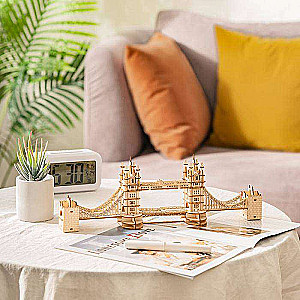 Koka 3D puzle ROBOTIME Tower Bridge, 113 detaļas