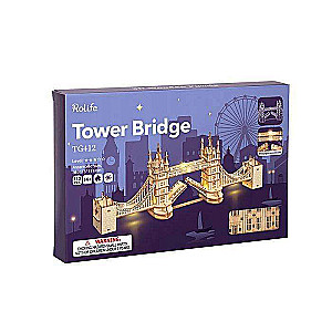 Koka 3D puzle ROBOTIME Tower Bridge, 113 detaļas