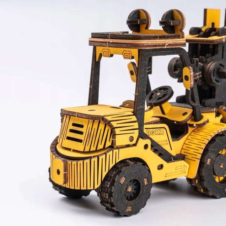 Деревянный 3D пазл ROBOTIME Карьерный погрузчик, 139 деталей