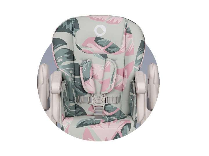 Barošanas krēsls Lionelo Zanna Bubblegum, zaļa/rozā