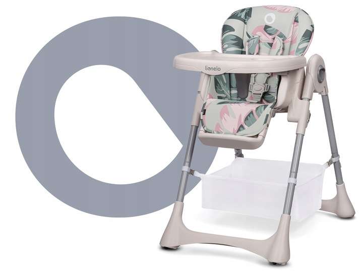 Barošanas krēsls Lionelo Zanna Bubblegum, zaļa/rozā