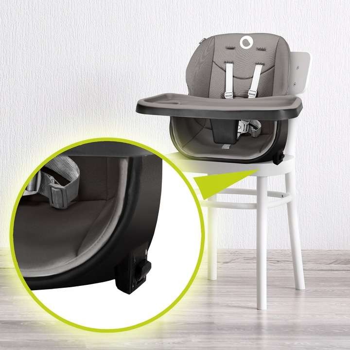 Barošanas krēsls Lionelo Mona, melna