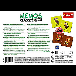 Galda spēle - Memo Classic Plus. Skaņas un kustības