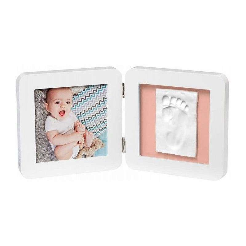 Baby Art Double 1P Essentials komplekts mazuļa pēdiņas vai rociņas nospieduma izveidošanai, balts