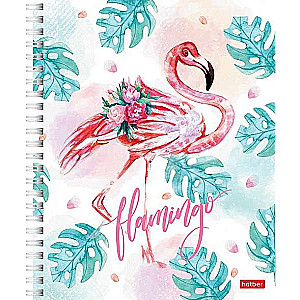 96 lapu A5 formāta piezīmju grāmatiņa - Flamingo