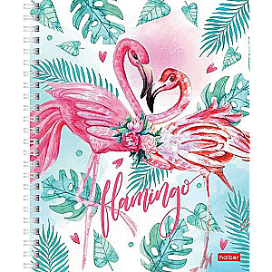 96 lapu A5 formāta piezīmju grāmatiņa - Flamingo