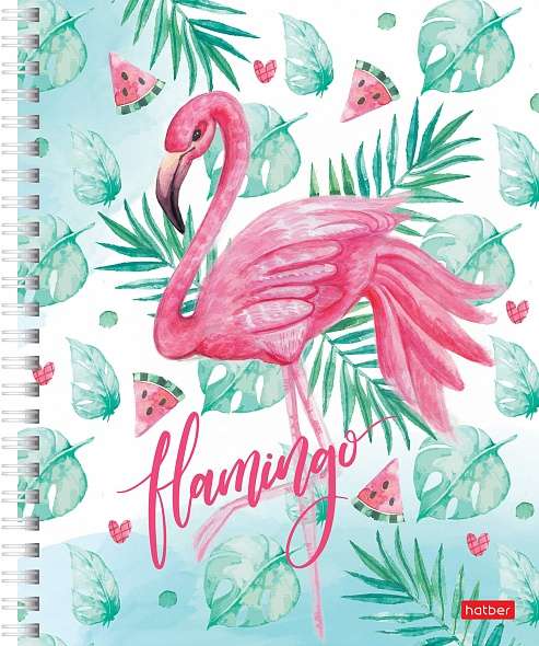 96 lapu A5 formāta piezīmju grāmatiņa - Flamingo
