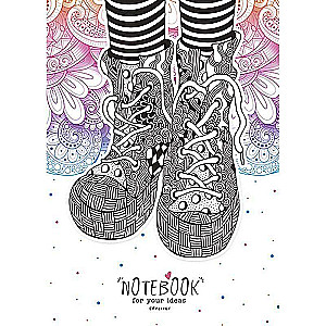 Bloknot A5, 50 lapas rūtiņā Notebook, assorti