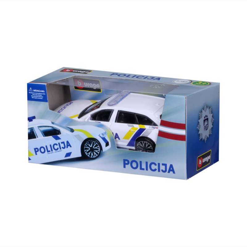 Automašīna BBURAGO 1:43 Audi A6 avant Latvijas policija,18-30415LV