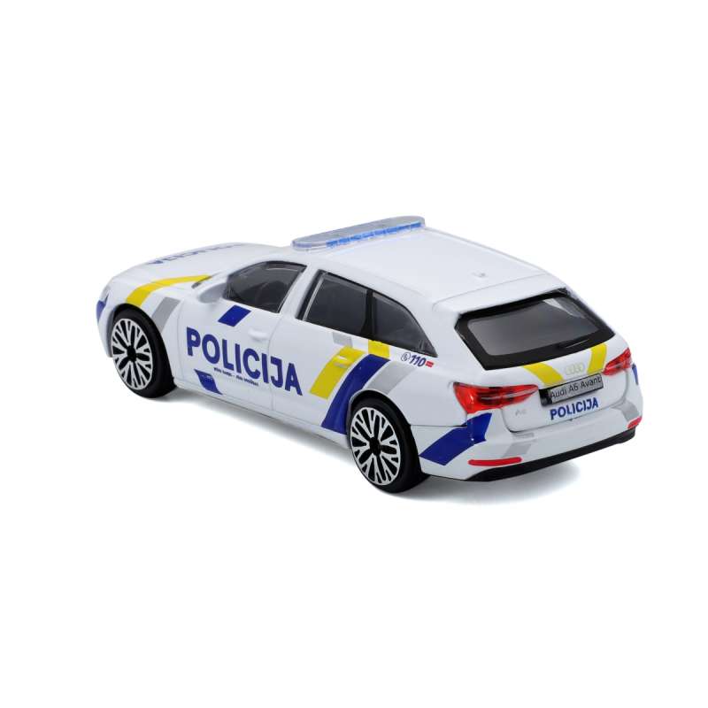 Автомобиль BBURAGO 1:43 Audi A6 avant Полиция Латвии, 18-30415LV