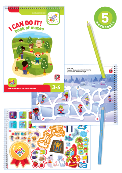 I Can Do It! Activity pack for children aged 3-4 Я могу! Комплект из 5 тетрадей. 3-4 года