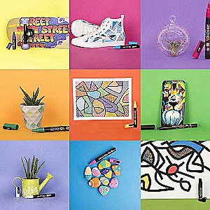 Ūdens bāzes marķieris UNI Posca PC-8K rozā krāsā
