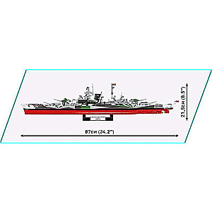 Konstruktors - COBI kuģis Tirpitz, 2880 detaļas.