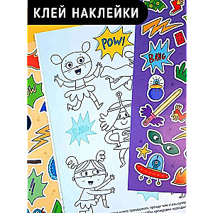 Nepārspējams supervaronis. Tetovējums. Grāmata ar uzdevumiem, uzlīmēm un tetovējumiem.