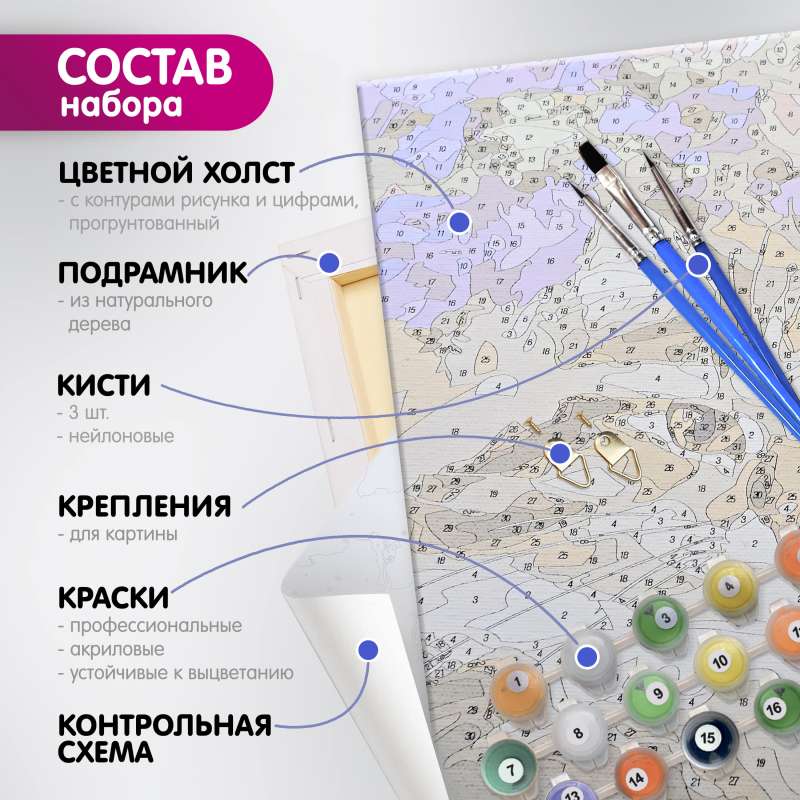 Glezna pēc numuriem 40x50 Krāsains audekls VECĀS PILSĒTAS IELA 21 krāsa