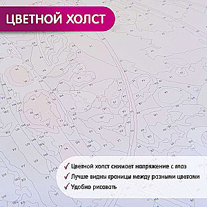 Glezna pēc numuriem 35X88 PANNO Violeta acis 12 krāsas