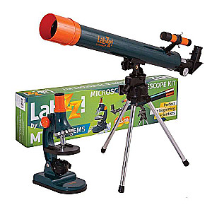 Bērnu mikroskops-teleskops ar eksperimentu komplektu Levenhuk LabZZ MT2 Plus