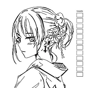 Anime! Krāsojamā grāmata darbam ar zilo un oranžo marķieri