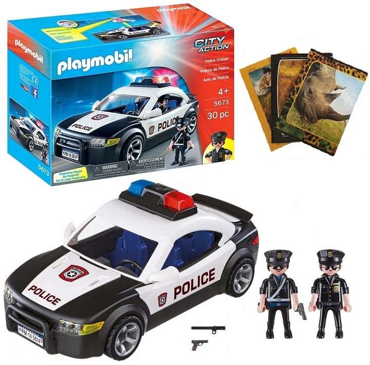 Полицейская машина с мигалками