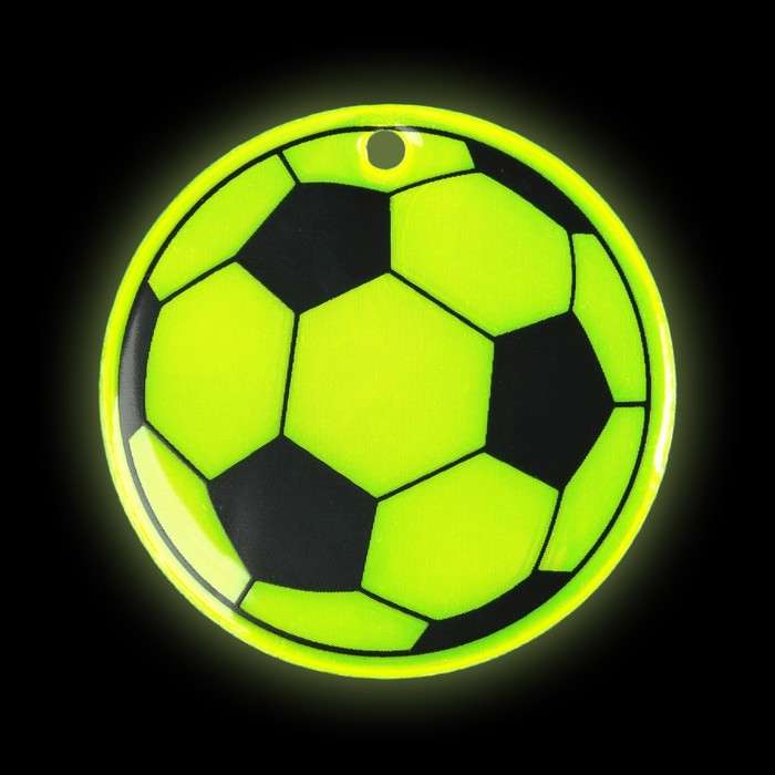 Светоотражающий элемент футбольный мяч d5см цепочка МИКС 