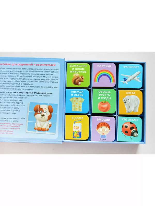 Мини-книжки для малыша. 9 книжек-кубиков