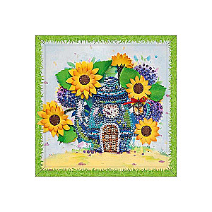 Radošais komplekts Mozaīka Tējas ballīte saulespuķēs 30 x 30 cm.