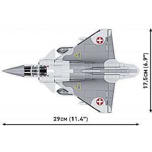 Konstruktors - COBI Mirage III S Šveices Gaisa spēki, 453 detaļas