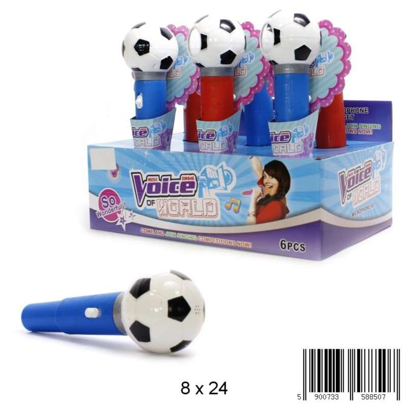 Mūzikālā rotaļlieta - mikrofons futbola bumba