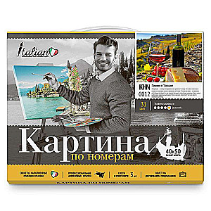 Glezna pēc numuriem 40x50 PIKNIKS TOSKĀNĒ 31 krāsa