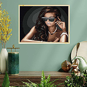 Glezna pēc numuriem 30x40 Krāsains audekls GLAMUR 23 krāsas