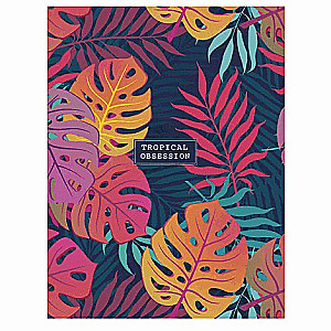 A5 piezīmju grāmata, 80 lapas līnijā Tropical Obsession, assorti