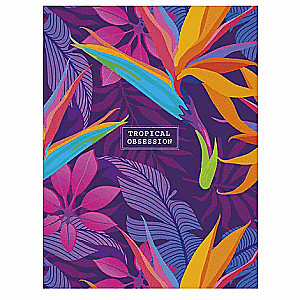 A5 piezīmju grāmata, 80 lapas līnijā Tropical Obsession, assorti