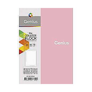 Koledžas bloks B5, 80 Lapas rūtiņu Genius, assorti