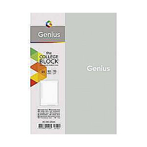 B5 formāta burtnīca, 80 lapas rūtiņās Genius, assorti