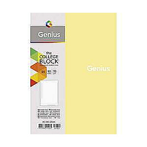 B5 formāta burtnīca, 80 lapas rūtiņās Genius, assorti