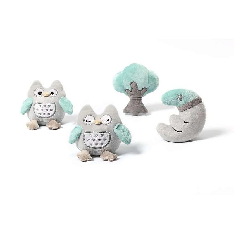 BABYONO Музыкальная карусель с мягкими игрушками 0m+ OWLS SOFIA