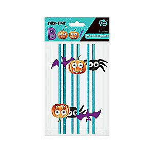 Papīra salmiņi Halloween maisījumā, 6 gab.