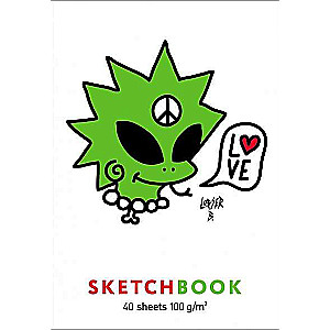 Premium Bloknotu SketchBook 40l A5f bez līnijas 100g/m² Lāzers Bi