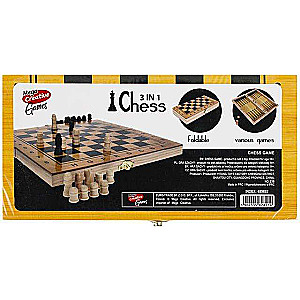 Galda spēle 3in1 - šahs, dambrete, nardi