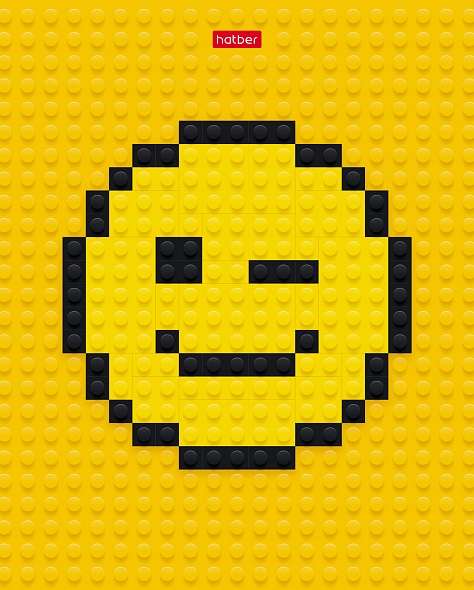 Piezīmju grāmata 48l A5 rūtiņa - Lego-SMILE!