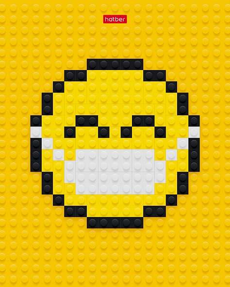 Piezīmju grāmata 48l A5 rūtiņa - Lego-SMILE!