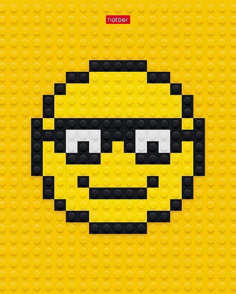 Piezīmju grāmata 48l A5 rūtiņa - Lego-SMILE!