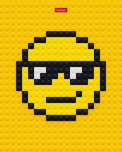 Piezīmju grāmata 48l A5 rūtiņa - Lego-SMILE!