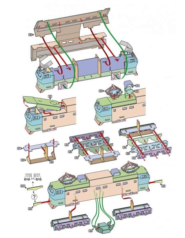 Saliekamais modelis - Elektriskā lokomotīve ČS2t