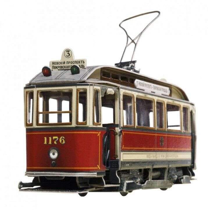 Saliekamais modelis - Pēterburgas tramvajs 1