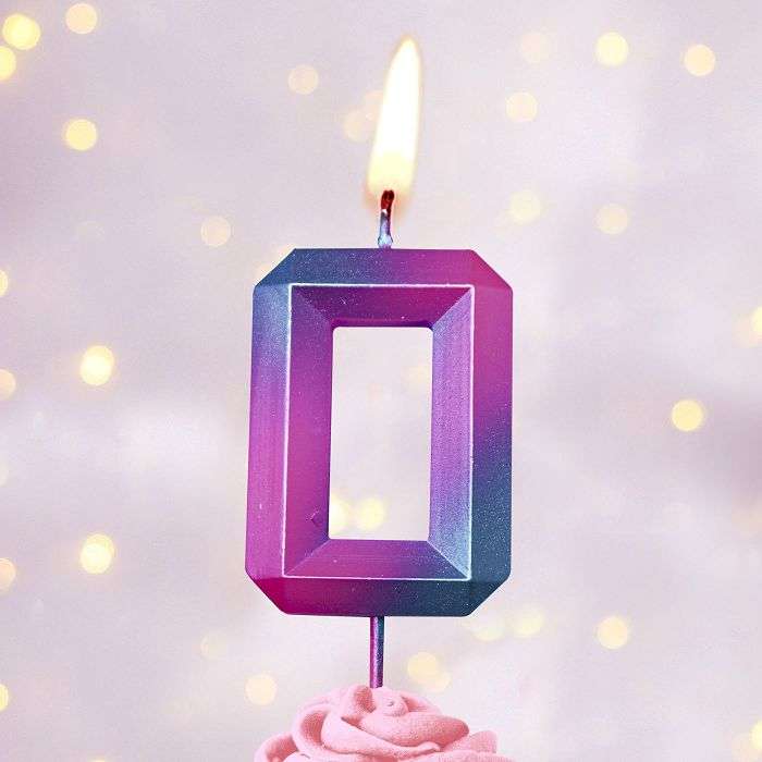 Tortes svece 0 Violetas šķautnes