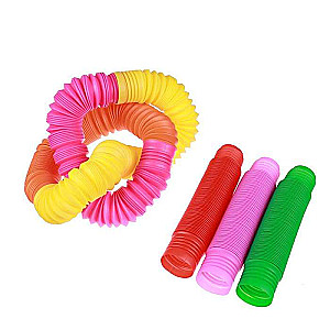 Antistresa rotaļlieta Pop Tubes caurule-čīkstētājs. Garums - 20 cm.