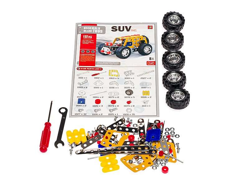 Конструктор - Assembly Alloy Toys SUV 132 деталей.