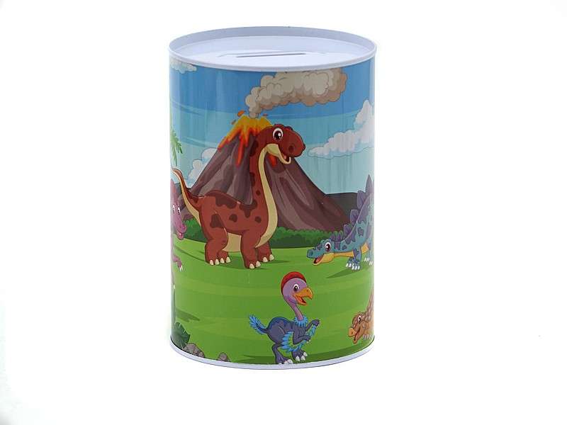 Metāla krājkasīte ar dinozauriem